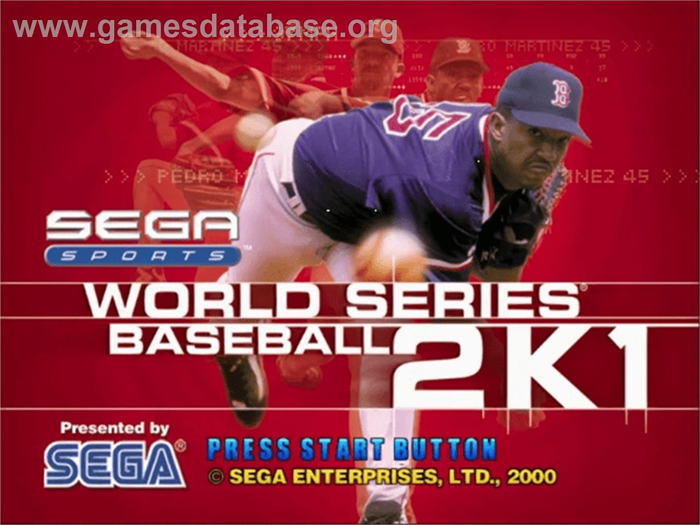 World Series Baseball 2K1 - Sega Dreamcast - Artwork - Title Screen