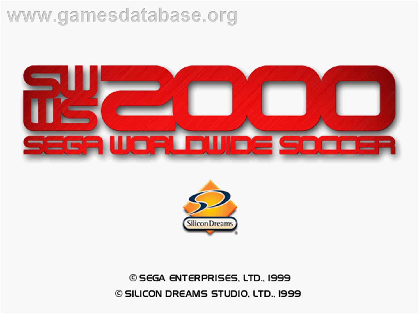 Worldwide Soccer 2000 - Sega Dreamcast - Artwork - Title Screen