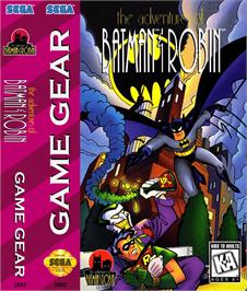 Box cover for Adventures of Batman and Robin on the Sega Game Gear.