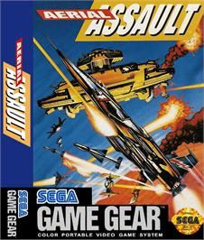 Box cover for Aerial Assault on the Sega Game Gear.