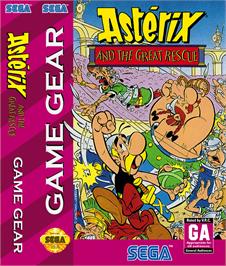 Box cover for Astérix and the Secret Mission on the Sega Game Gear.