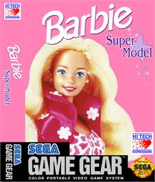 Box cover for Barbie Super Model on the Sega Game Gear.