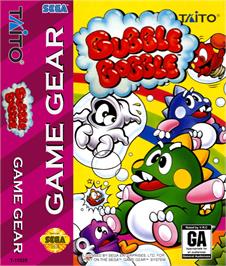 Box cover for Bubble Bobble on the Sega Game Gear.