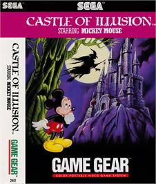 Box cover for Castle of Illusion starring Mickey Mouse on the Sega Game Gear.