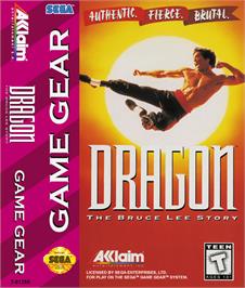 Box cover for Dragon: The Bruce Lee Story on the Sega Game Gear.
