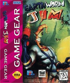 Box cover for Earthworm Jim on the Sega Game Gear.