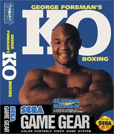Box cover for George Foreman's KO Boxing on the Sega Game Gear.