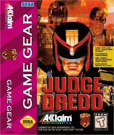 Box cover for Judge Dredd on the Sega Game Gear.