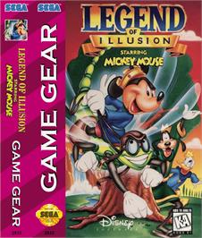 Box cover for Legend of Illusion starring Mickey Mouse on the Sega Game Gear.