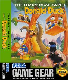 Box cover for Lucky Dime Caper starring Donald Duck on the Sega Game Gear.