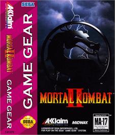 Box cover for Mortal Kombat II on the Sega Game Gear.