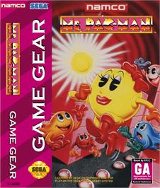 Box cover for Ms. Pac-Man on the Sega Game Gear.