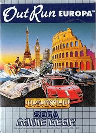 Box cover for Out Run Europa on the Sega Game Gear.