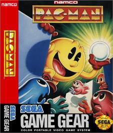 Box cover for Pac-Man on the Sega Game Gear.