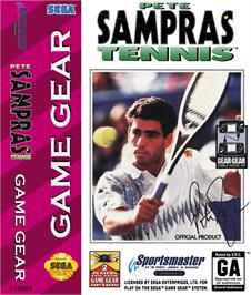 Box cover for Pete Sampras Tennis on the Sega Game Gear.