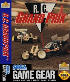 Box cover for R.C. Grand Prix on the Sega Game Gear.