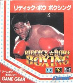 Box cover for Riddick Bowe Boxing on the Sega Game Gear.