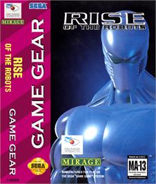 Box cover for Rise of the Robots on the Sega Game Gear.