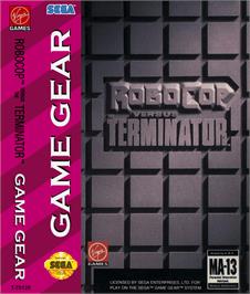 Box cover for Robocop vs. the Terminator on the Sega Game Gear.