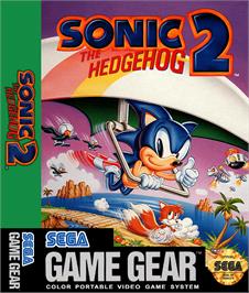 Box cover for Sonic The Hedgehog 2 on the Sega Game Gear.