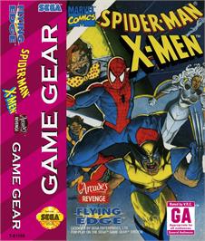 Box cover for Spider-Man and the X-Men: Arcade's Revenge on the Sega Game Gear.