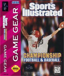 Box cover for Sports Illustrated Championship Football & Baseball on the Sega Game Gear.