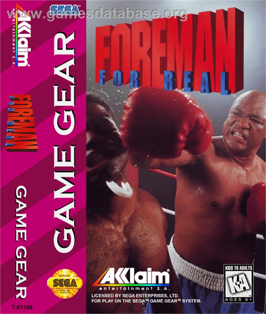 Foreman for Real - Sega Game Gear - Artwork - Box