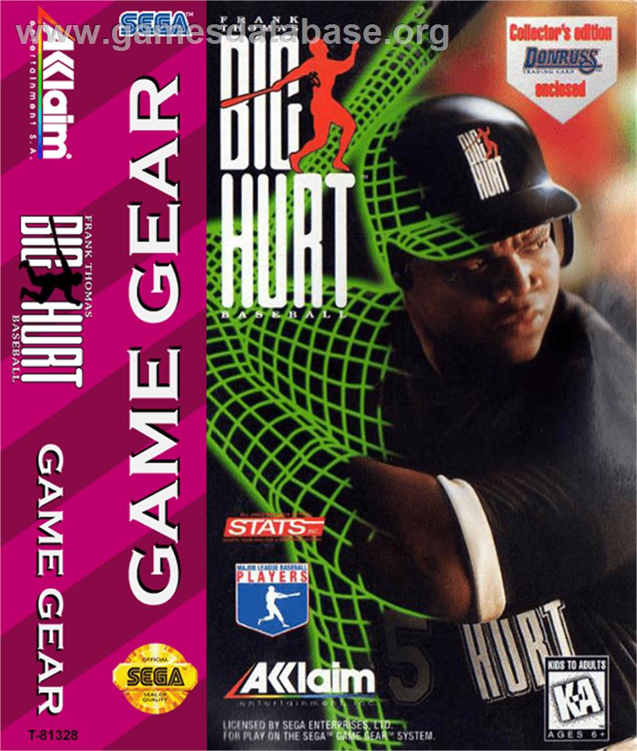 Frank Thomas Big Hurt Baseball - Sega Game Gear - Artwork - Box