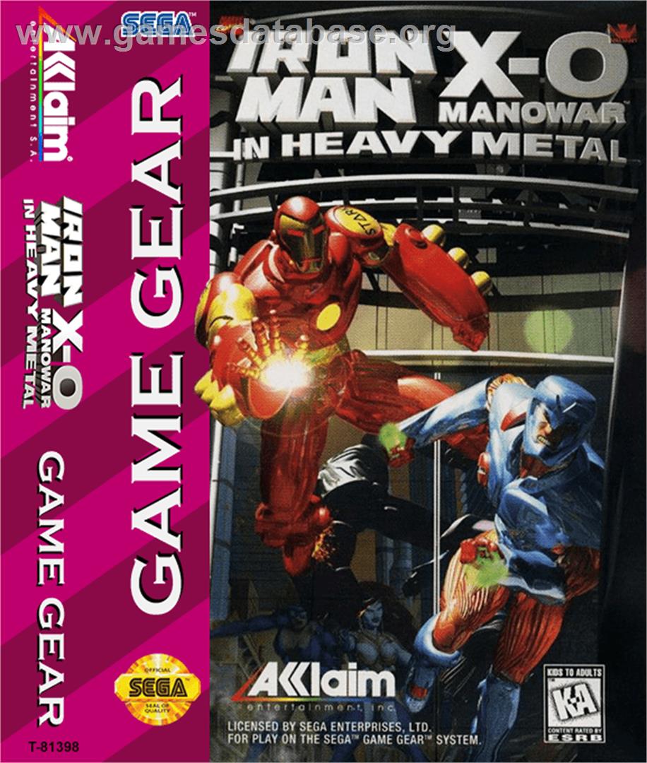 Iron Man / X-O Manowar in Heavy Metal - Sega Game Gear - Artwork - Box
