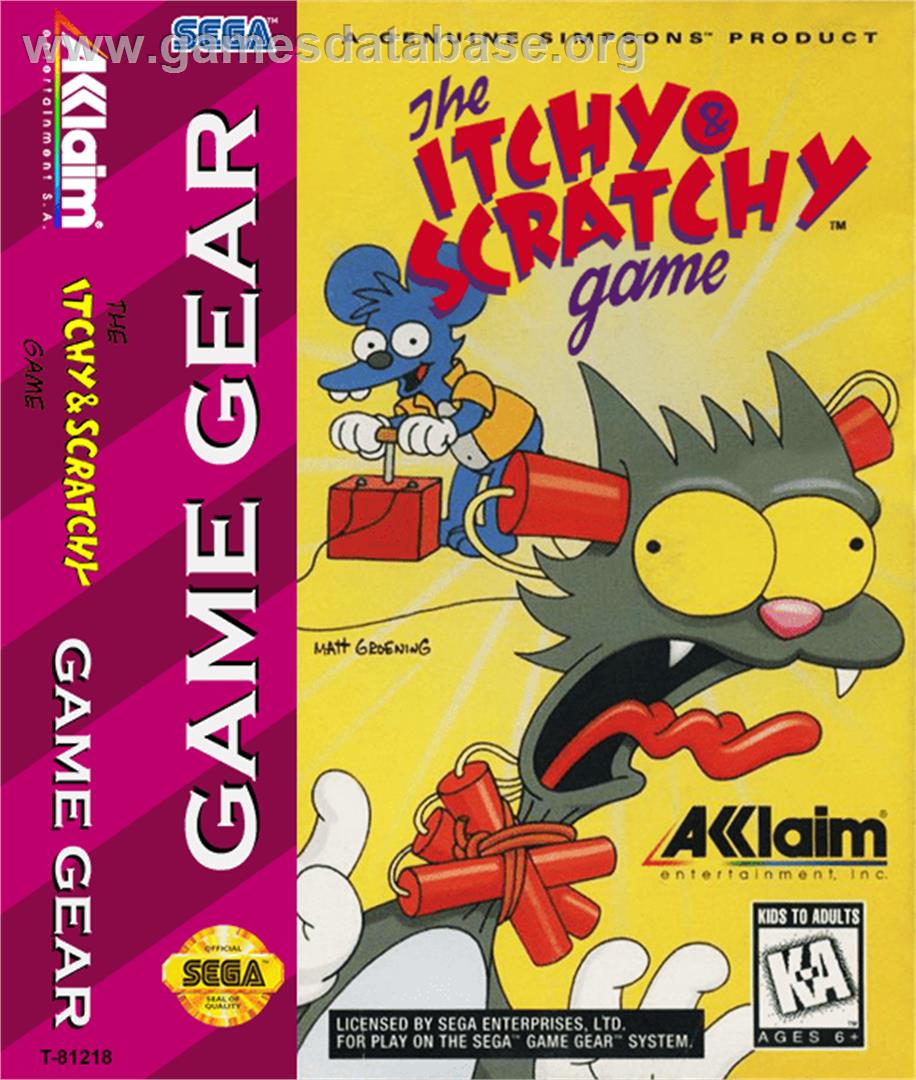 Itchy & Scratchy Game - Sega Game Gear - Artwork - Box