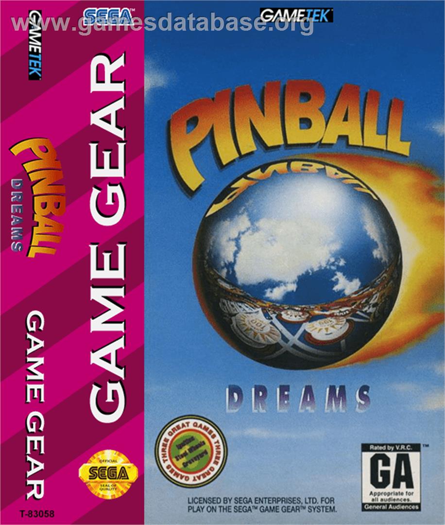Pinball Dreams - Sega Game Gear - Artwork - Box