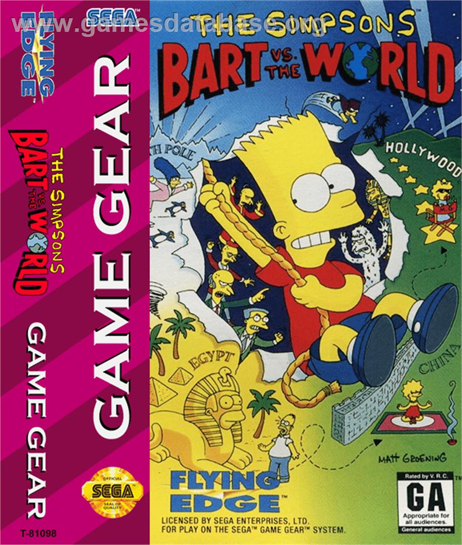 Simpsons: Bart vs. the World - Sega Game Gear - Artwork - Box