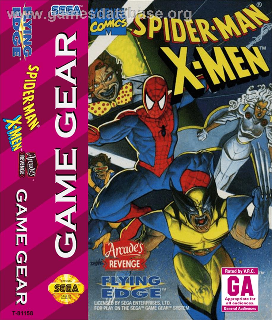 Spider-Man and the X-Men: Arcade's Revenge - Sega Game Gear - Artwork - Box