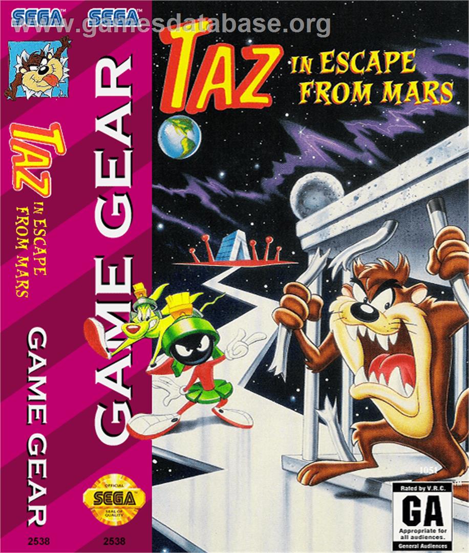 Taz in Escape from Mars - Sega Game Gear - Artwork - Box