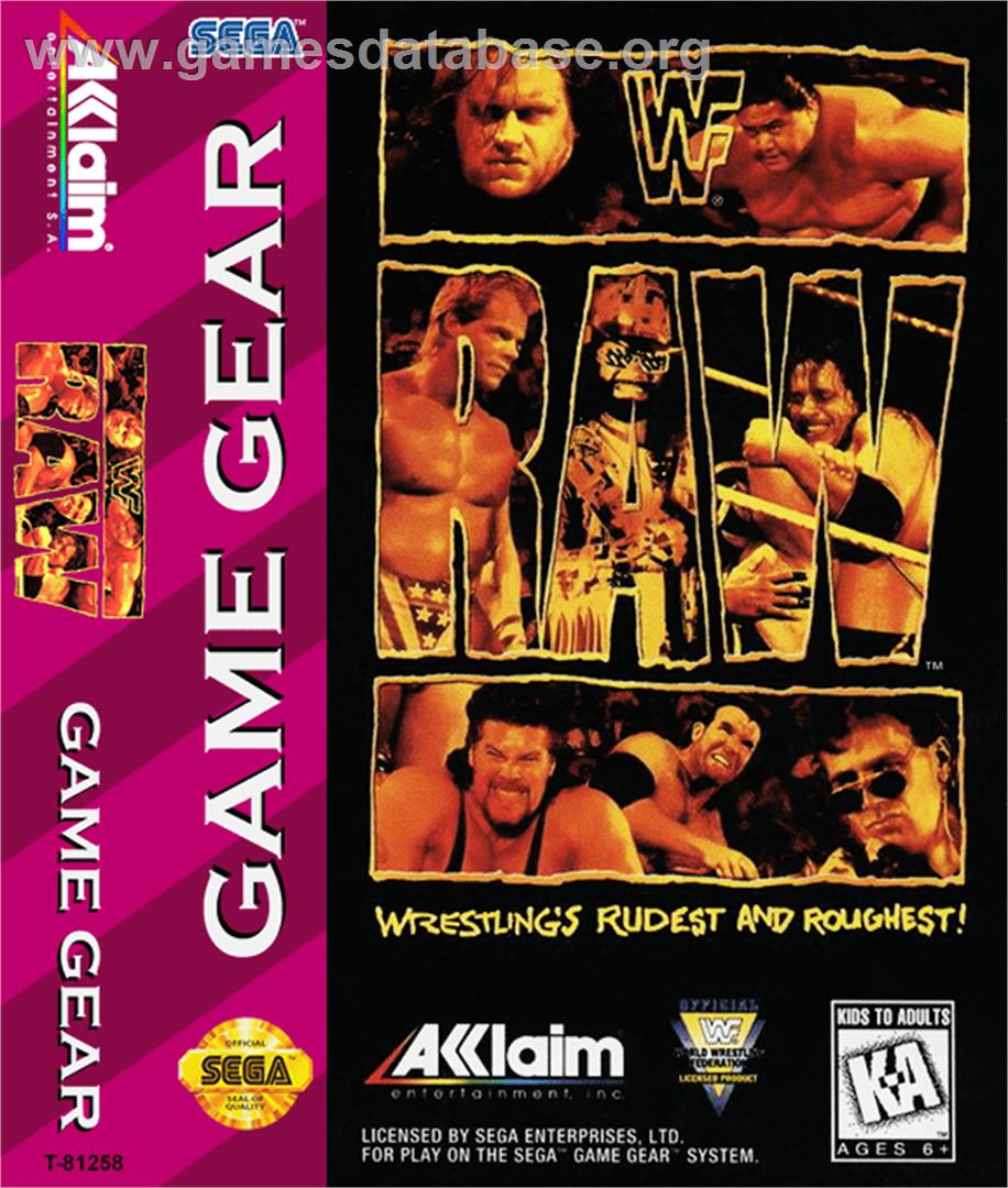 WWF Raw - Sega Game Gear - Artwork - Box