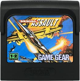 Cartridge artwork for Aerial Assault on the Sega Game Gear.