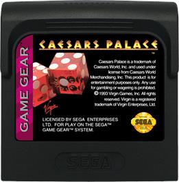 Cartridge artwork for Caesar's Palace on the Sega Game Gear.