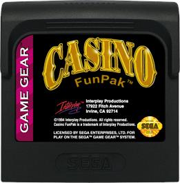 Cartridge artwork for Casino FunPak on the Sega Game Gear.