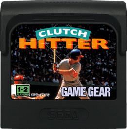 Cartridge artwork for Clutch Hitter on the Sega Game Gear.