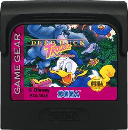 Cartridge artwork for Deep Duck Trouble starring Donald Duck on the Sega Game Gear.