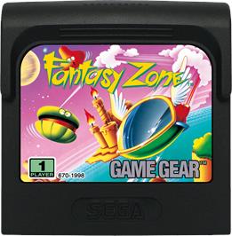 Cartridge artwork for Fantasy Zone on the Sega Game Gear.