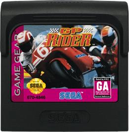 Cartridge artwork for GP Rider on the Sega Game Gear.