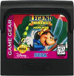 Cartridge artwork for Legend of Illusion starring Mickey Mouse on the Sega Game Gear.