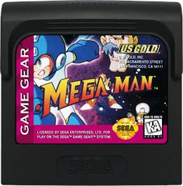 Cartridge artwork for Mega Man on the Sega Game Gear.