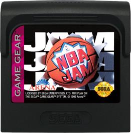 Cartridge artwork for NBA Jam on the Sega Game Gear.
