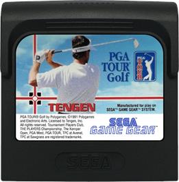 Cartridge artwork for PGA Tour Golf on the Sega Game Gear.