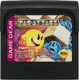Cartridge artwork for Pac-Attack on the Sega Game Gear.