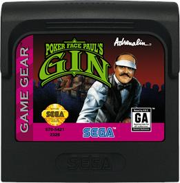 Cartridge artwork for Poker Face Paul's Gin on the Sega Game Gear.