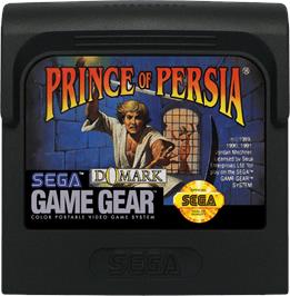 Cartridge artwork for Prince of Persia on the Sega Game Gear.