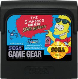 Cartridge artwork for Simpsons: Bart vs. the Space Mutants on the Sega Game Gear.